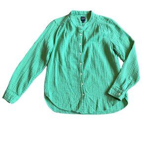 Gap 100% Cotton Gauze Button-Down Shirt Long Sleeve Lightweight Size Small Women